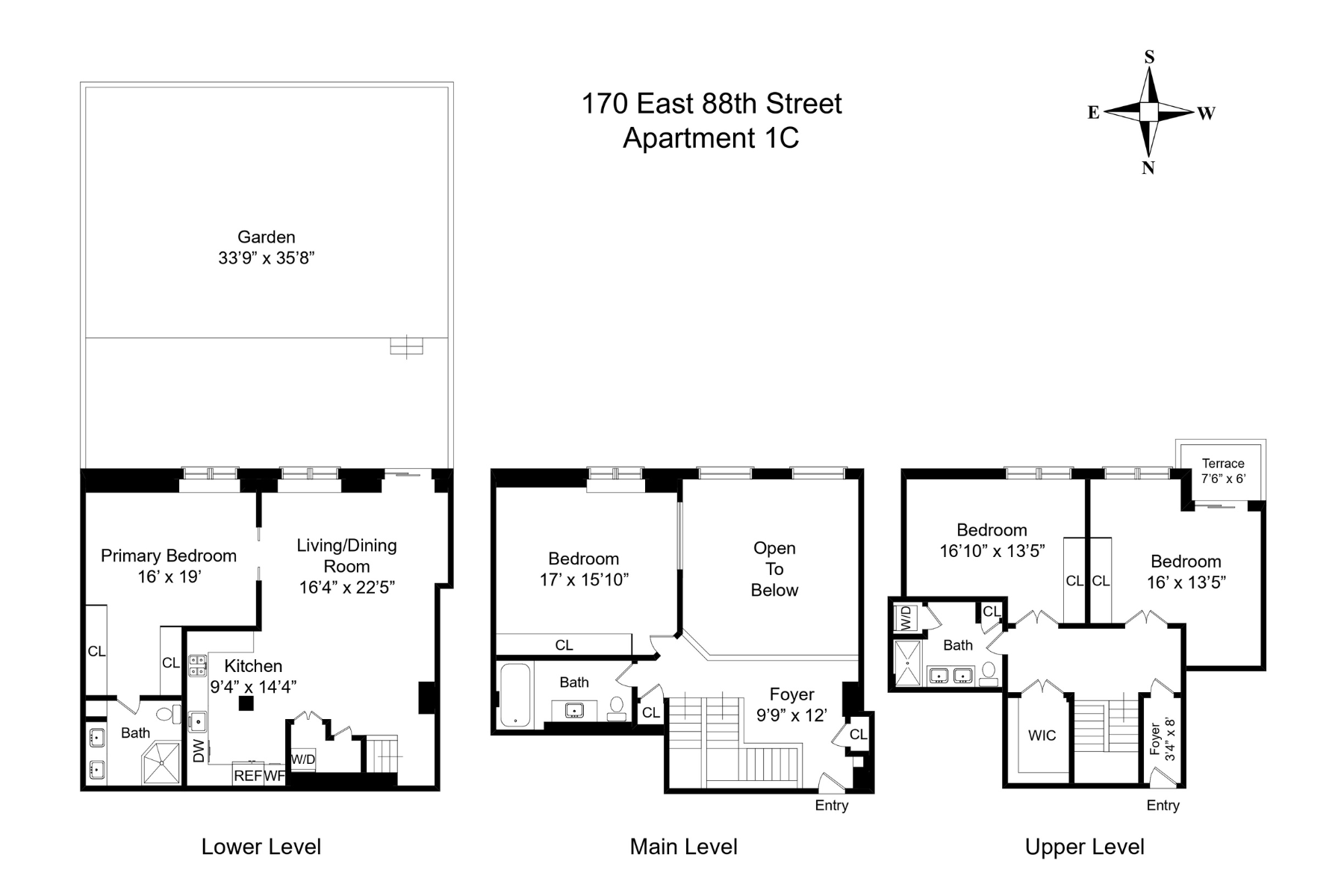 Floorplan for 170 East 88th Street, 1C