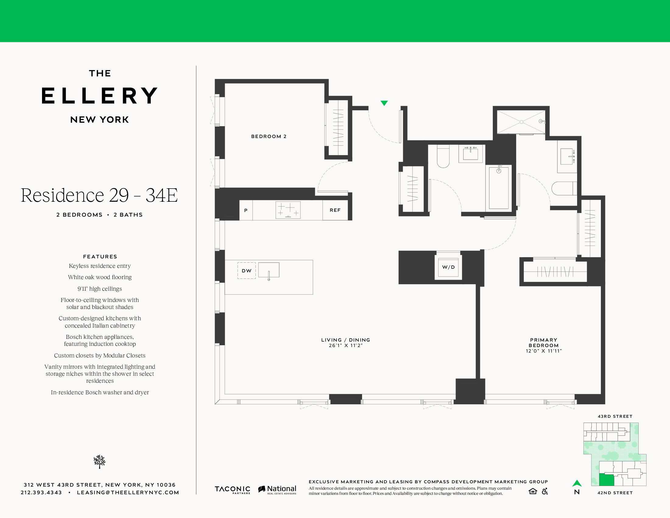 Floorplan for 312 West 43rd Street, 31E