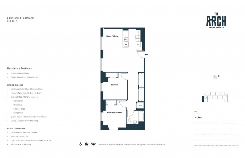 Floorplan for 1101 President Street, 1204