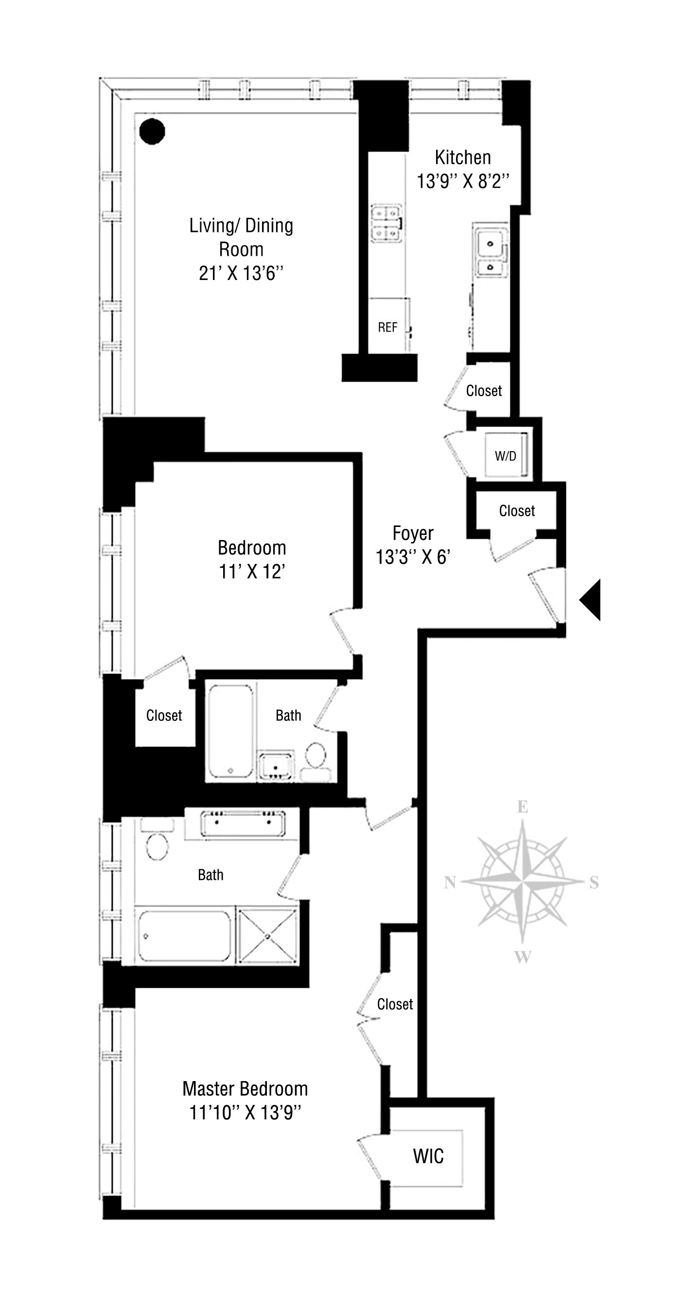 Floorplan for 250 East 53rd Street, 3302