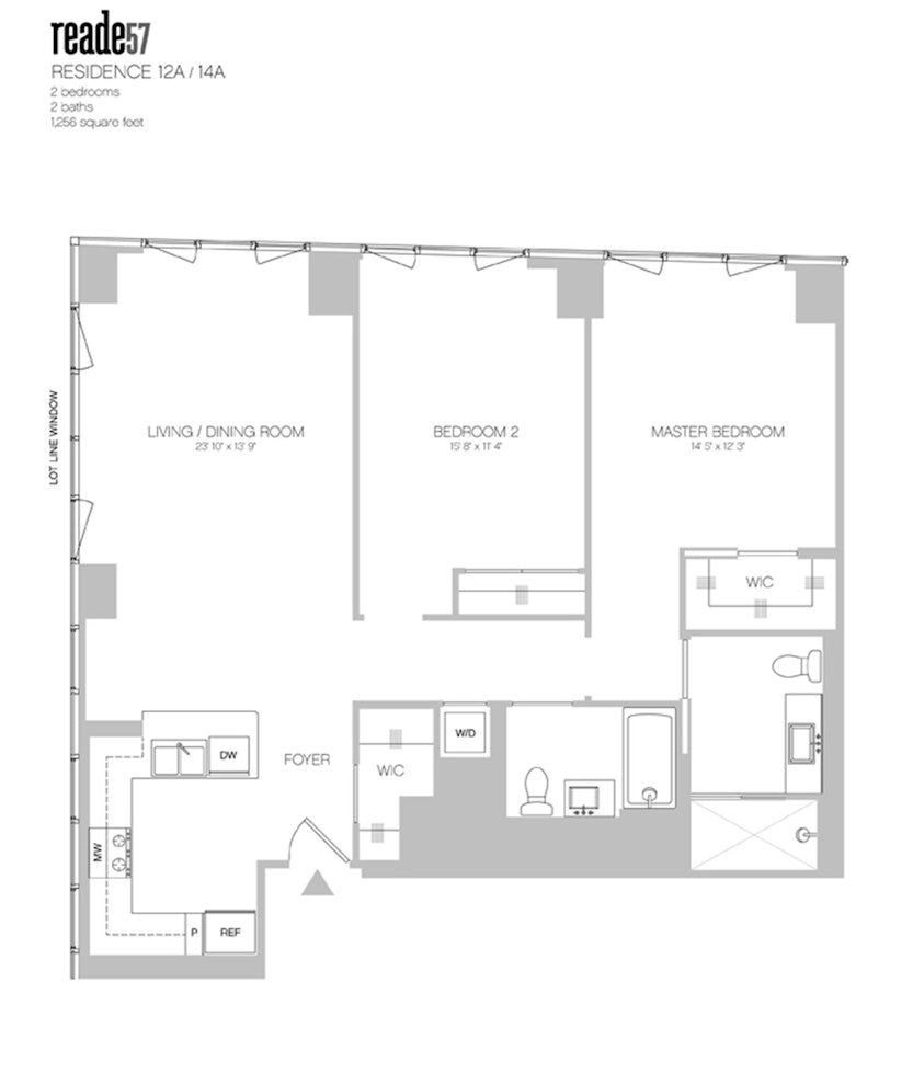 Floorplan for 57 Reade Street, 12A