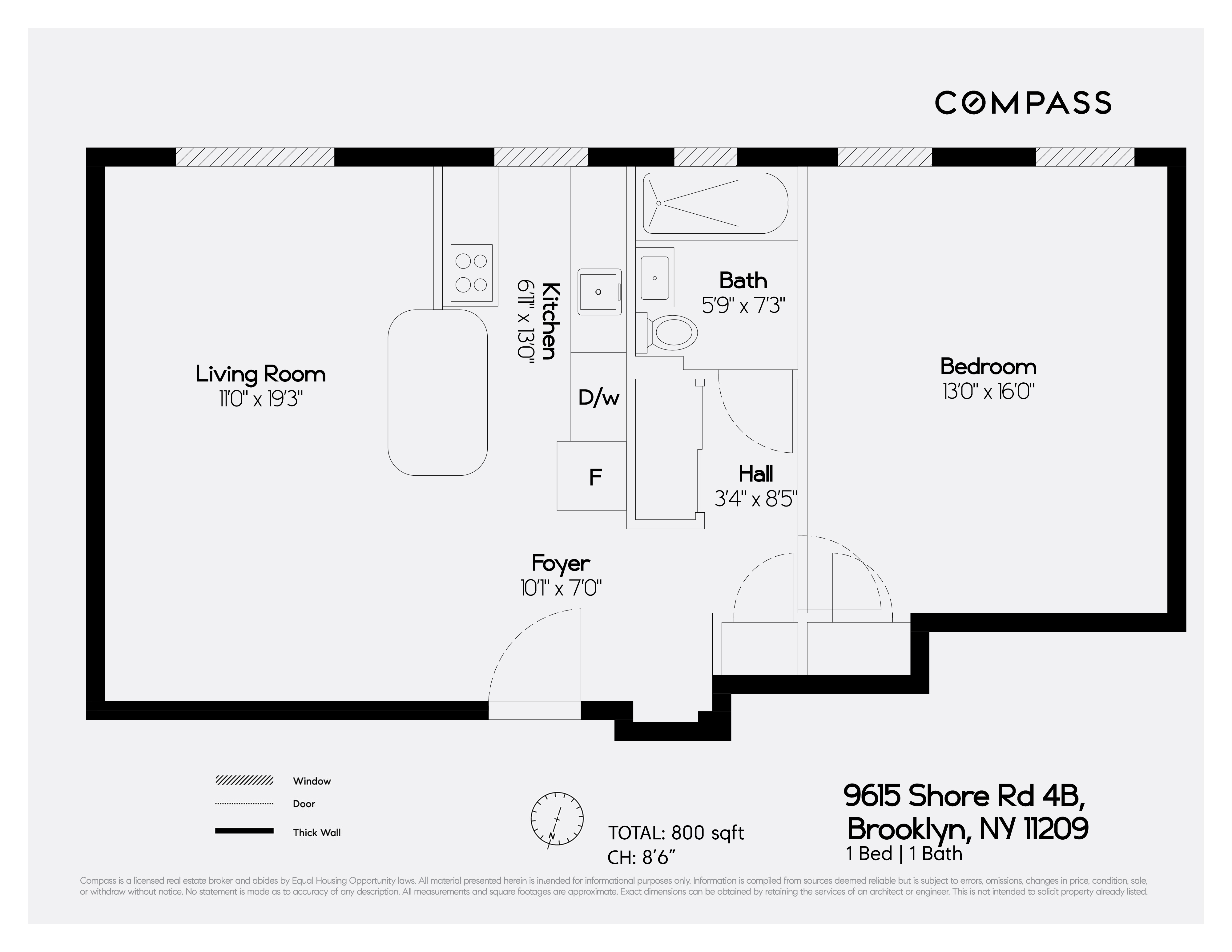 Floorplan for 9615 Shore Road, 4B