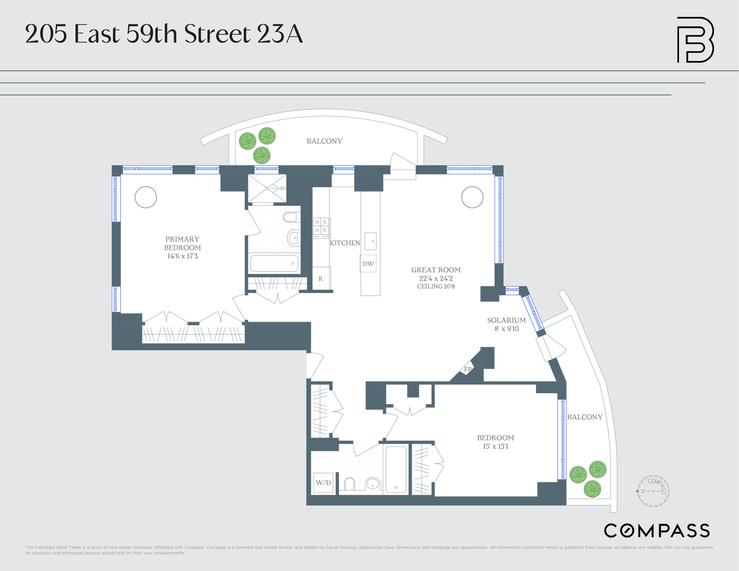 Floorplan for 205 East 59th Street, 23A