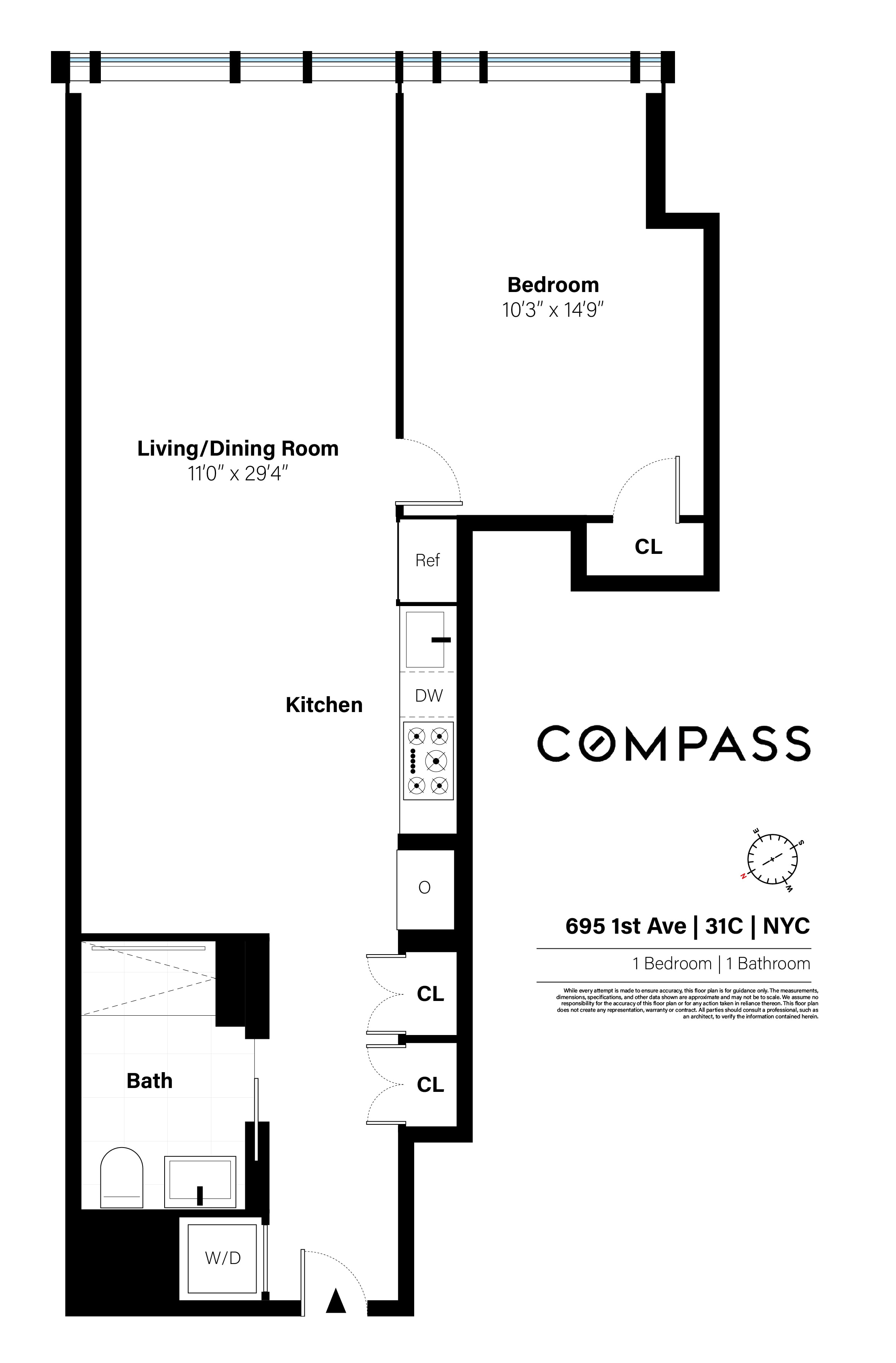 Floorplan for 695 1st Avenue, 31C