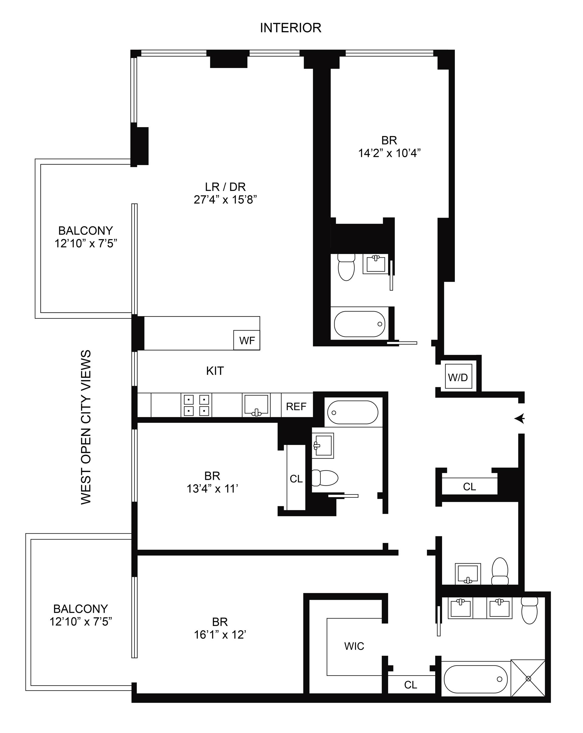 Floorplan for 5 Franklin Place, 9A