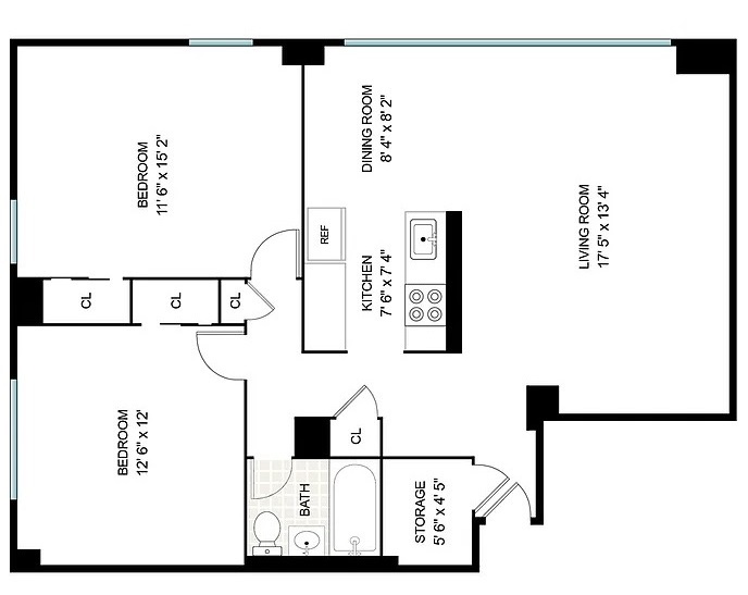 Floorplan for 125 Ashland Place, 6B