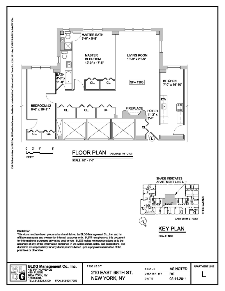 Floorplan for 210 East 68th Street, 10L