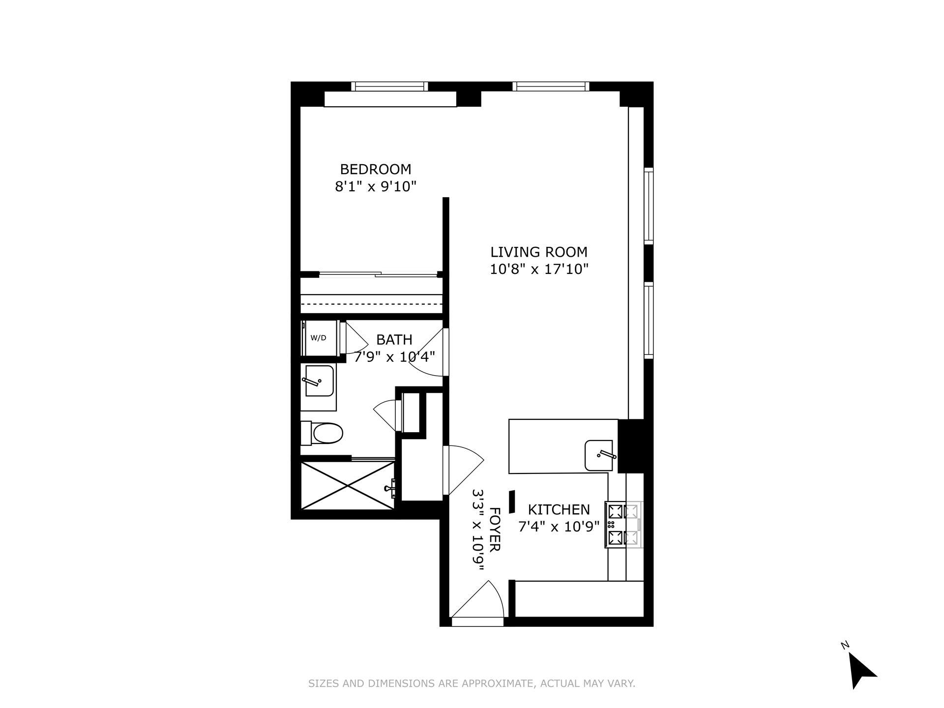 Floorplan for 222 Riverside Drive, 16F