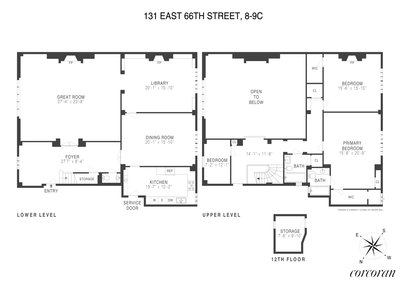 Floorplan for 131 East 66th Street, 8/9C