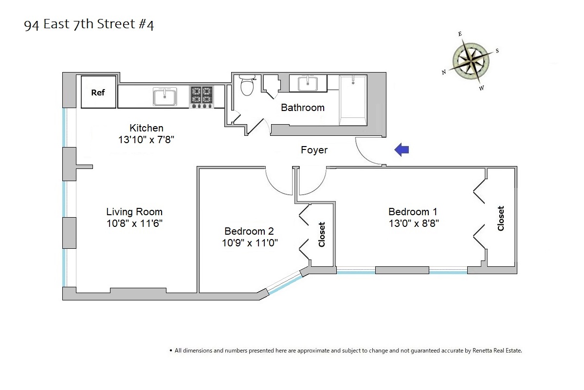 Floorplan for 94 East 7th Street, 4