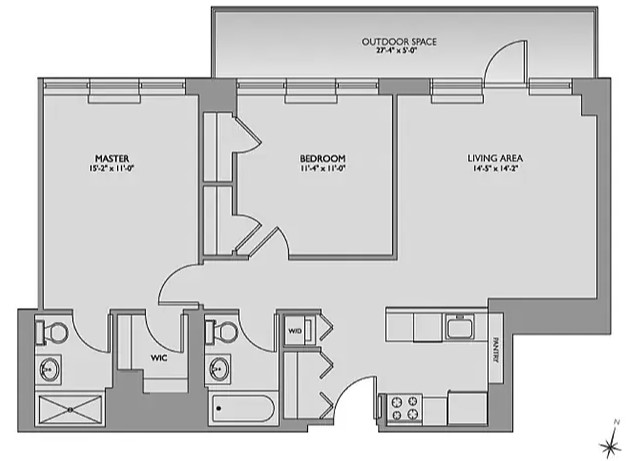 Floorplan for 5-49 Borden Avenue, 9E