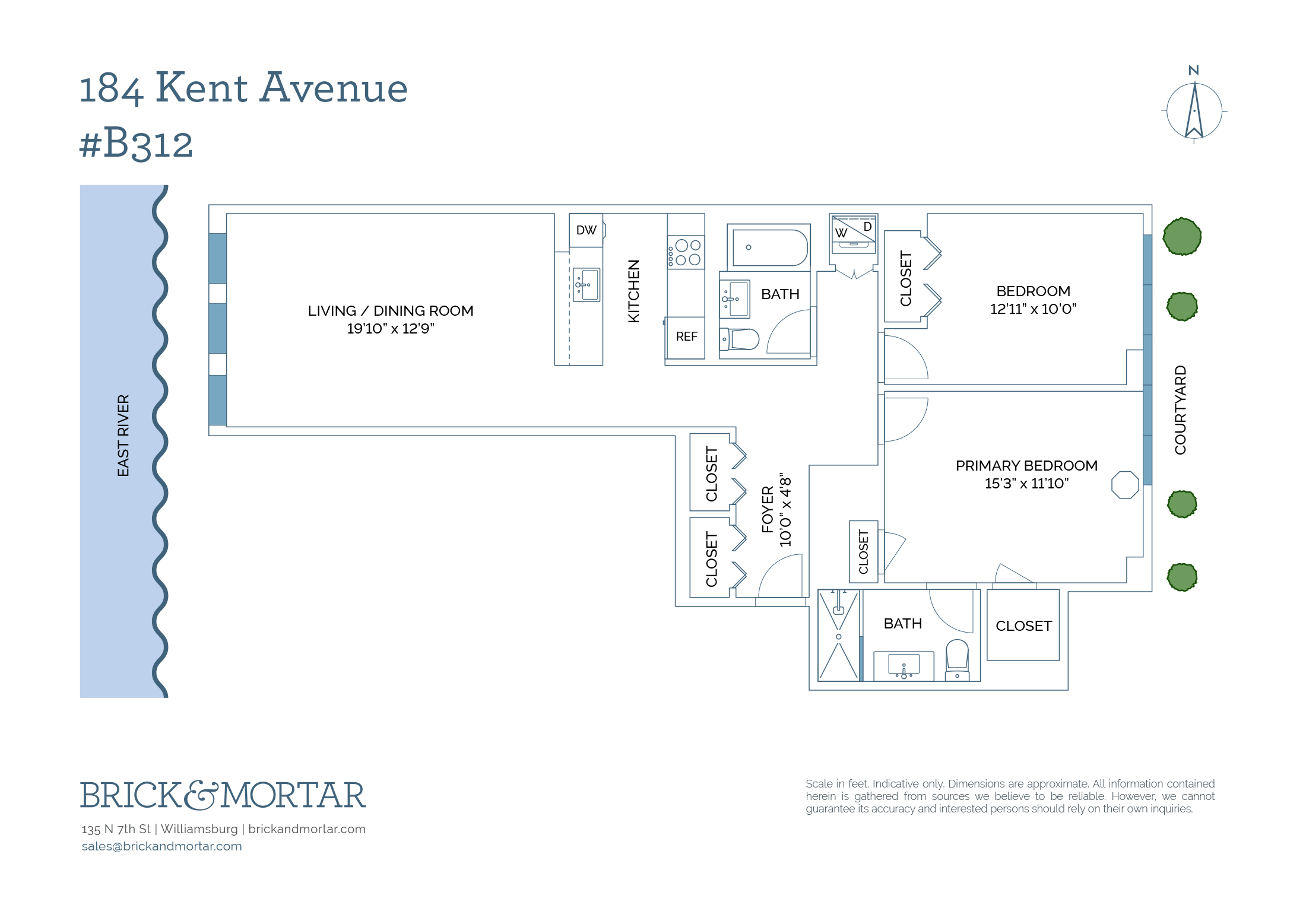 Floorplan for 184 Kent Avenue, B312