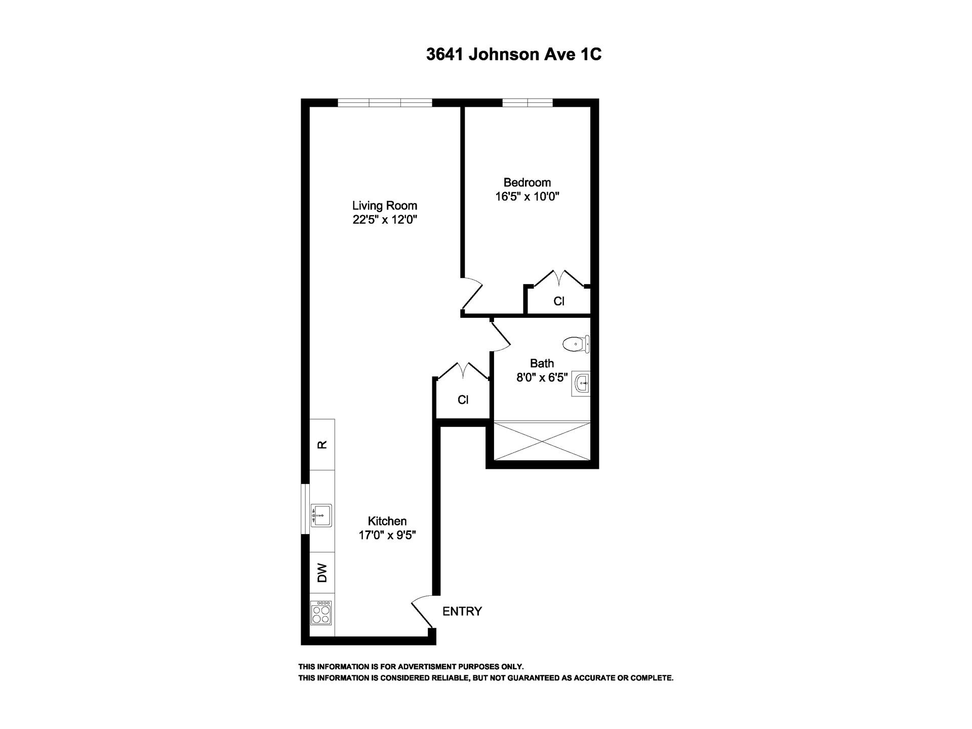 3641 Johnson Avenue 1C, Central Riverdale, Bronx, New York - 1 Bedrooms  
1 Bathrooms  
3 Rooms - 