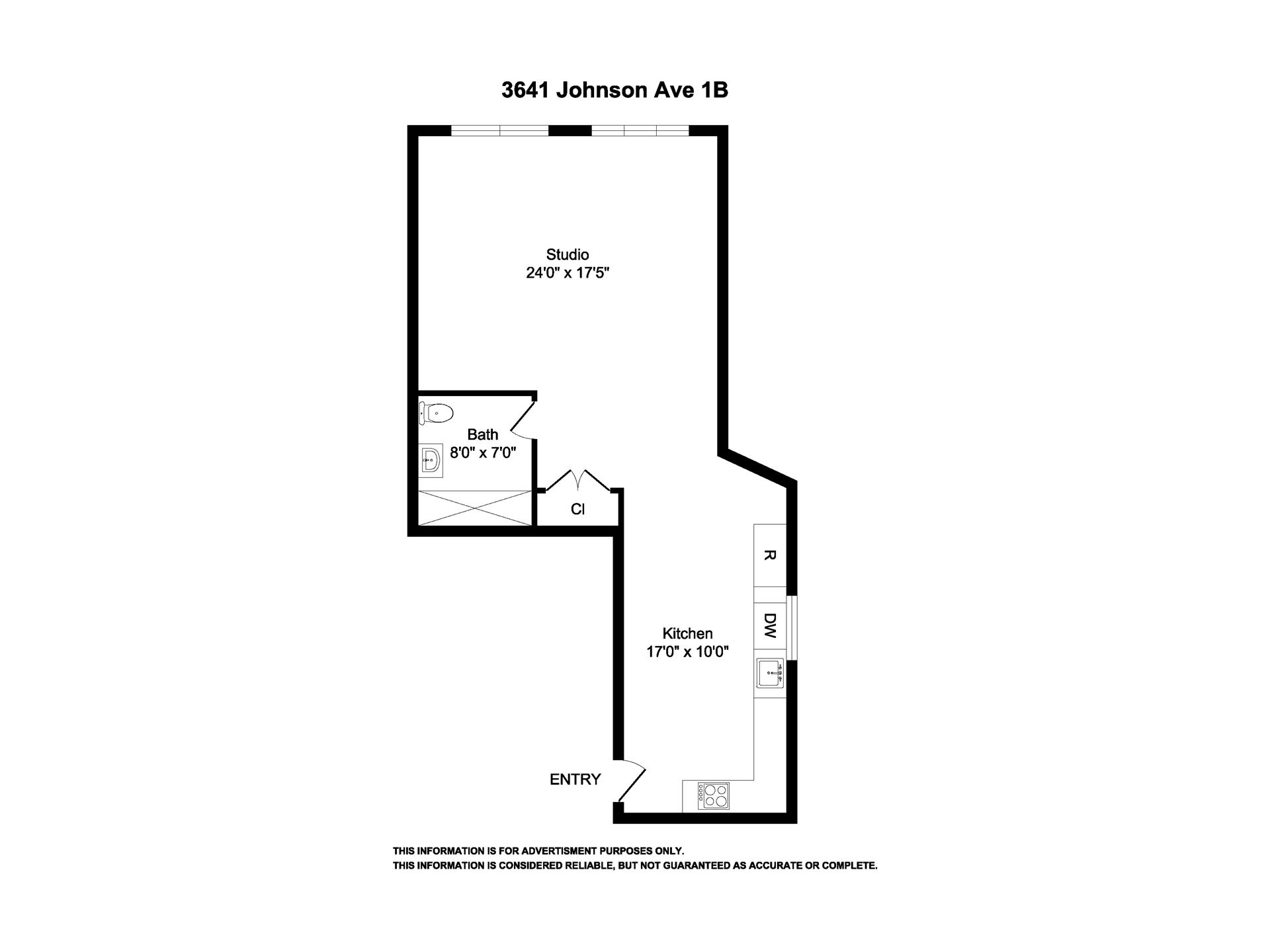 3641 Johnson Avenue 1B, Central Riverdale, Bronx, New York - 1 Bathrooms  
2 Rooms - 