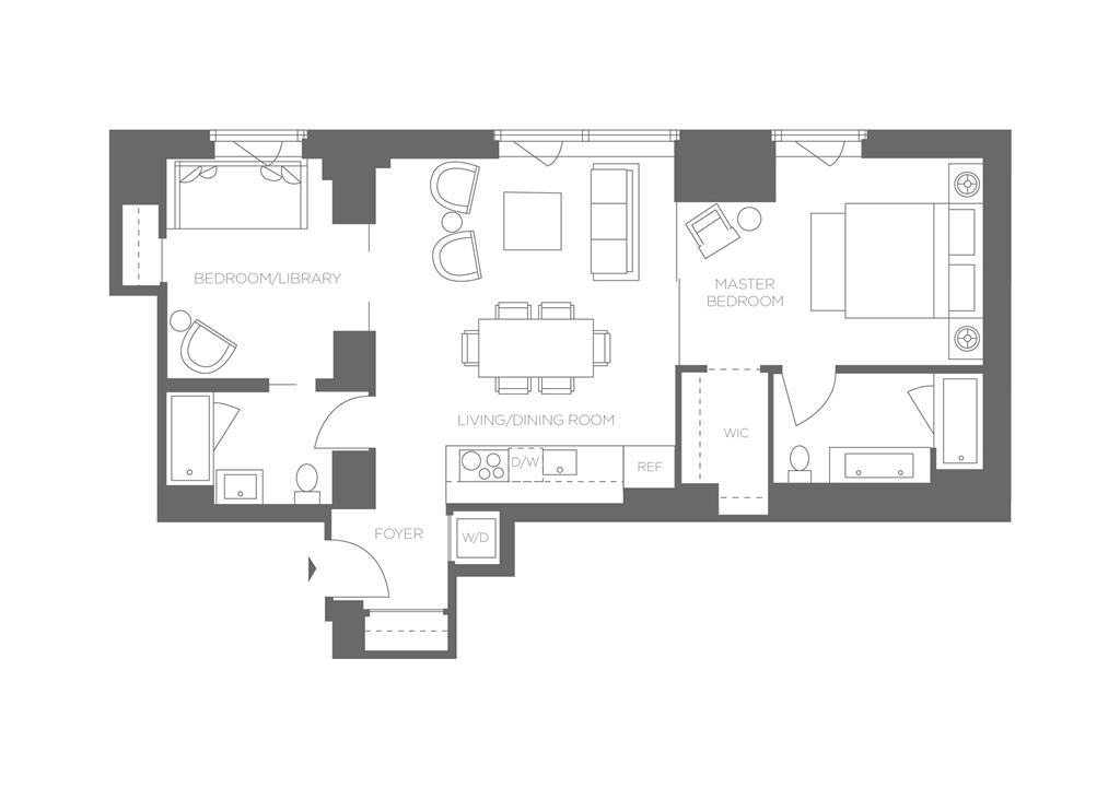 Floorplan for 135 West 52nd Street, 9-F