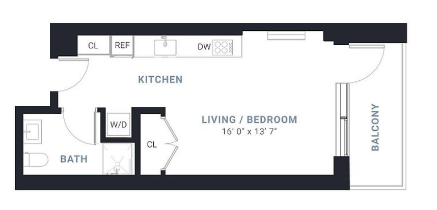 Floorplan for 171 Chrystie Street, 4D