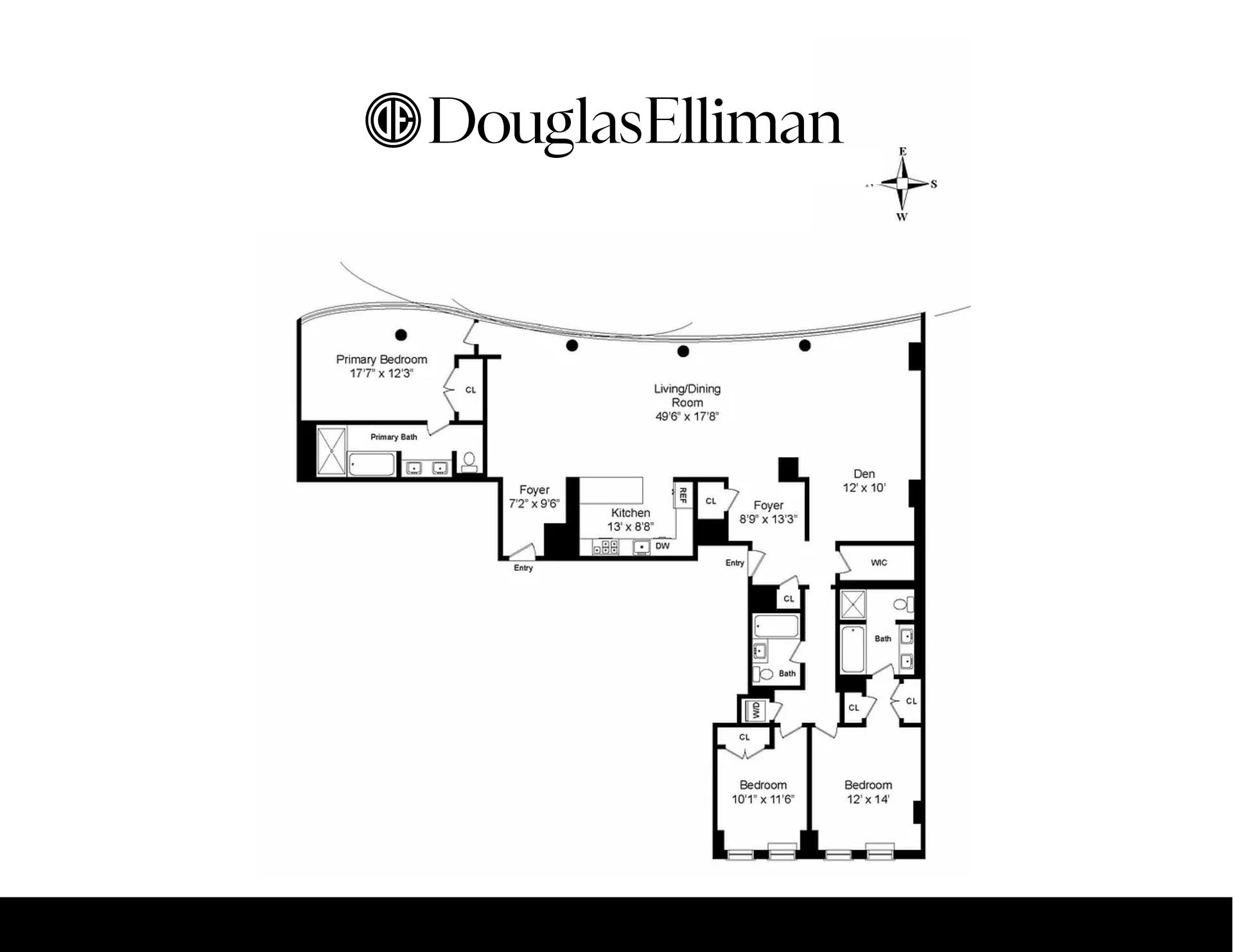 Floorplan for 210 Lafayette Street, 8B