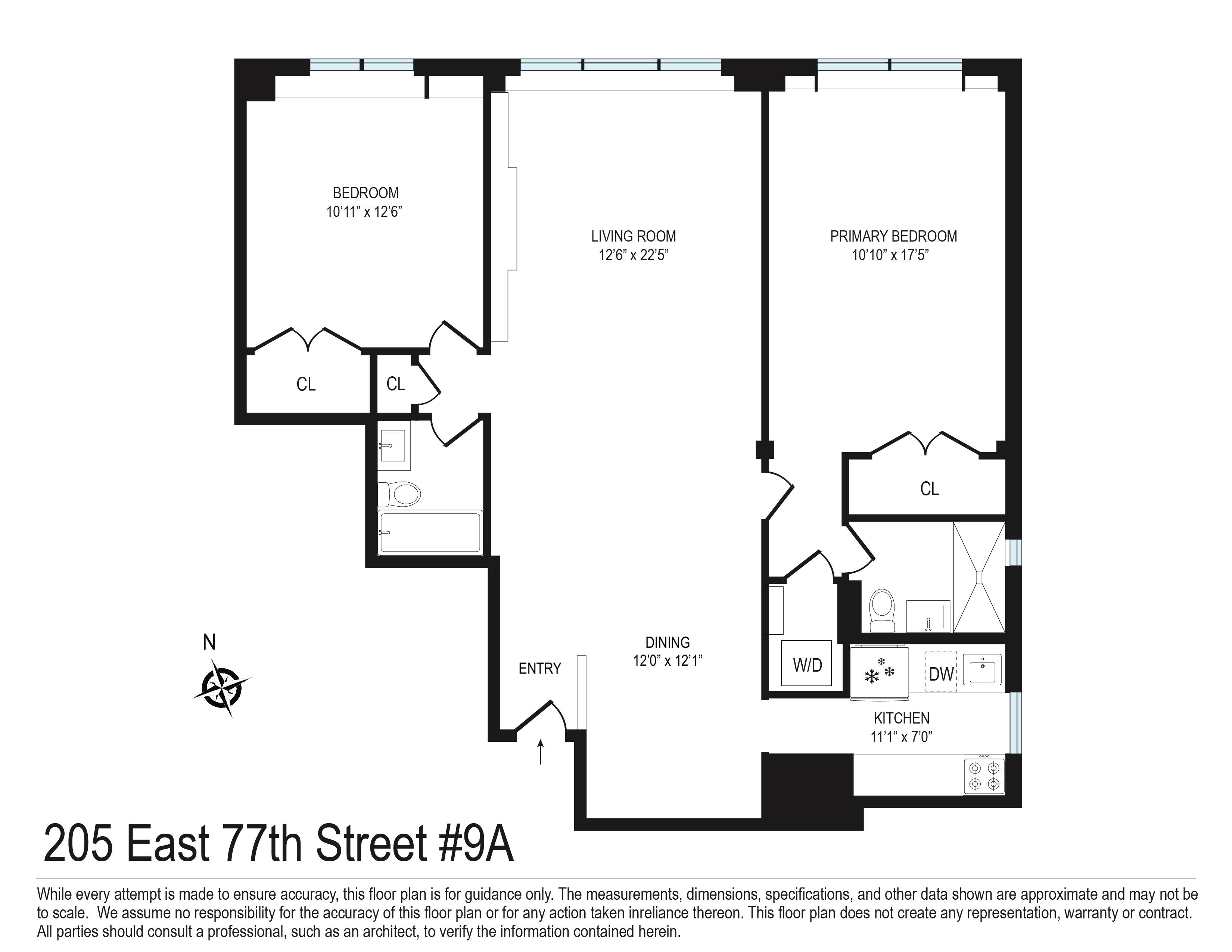 Floorplan for 205 East 77th Street, 9A