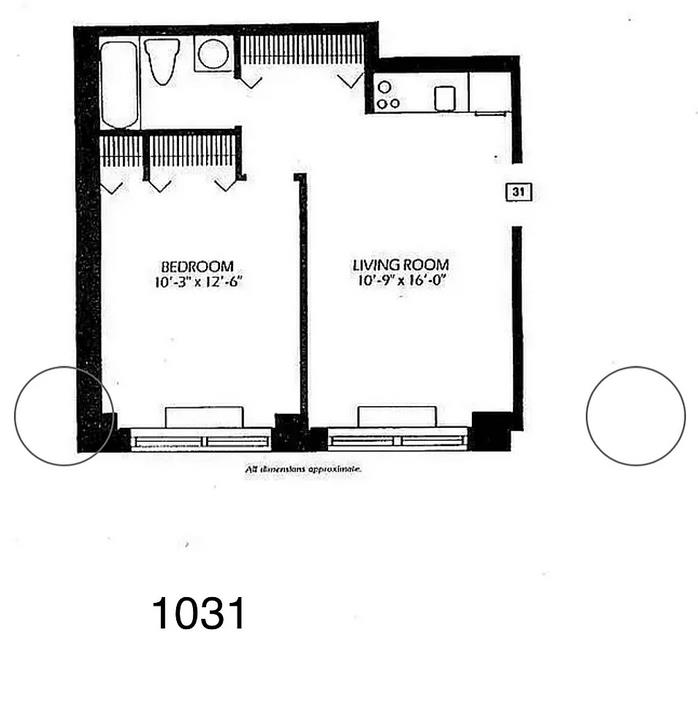 Floorplan for 150 West 51st Street, 1031