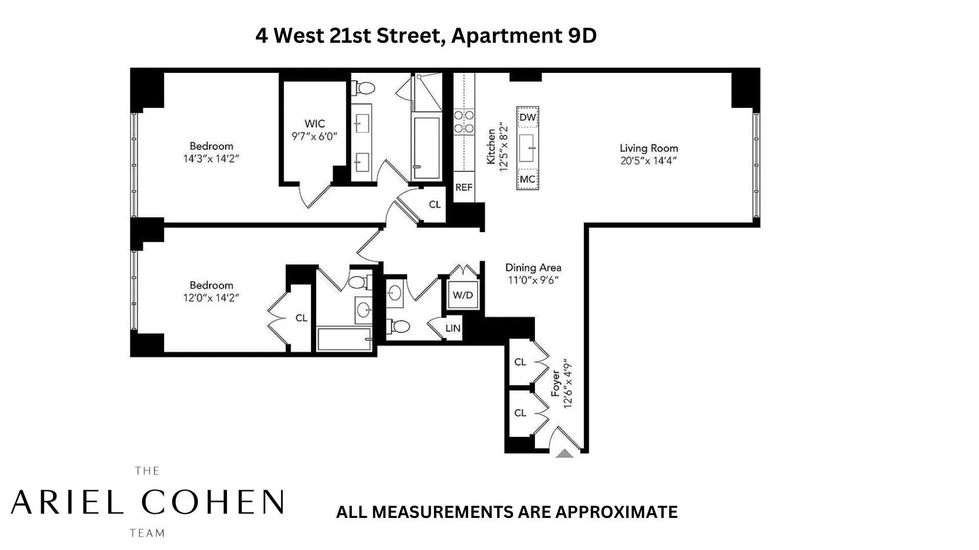 Floorplan for 4 West 21st Street, 9D