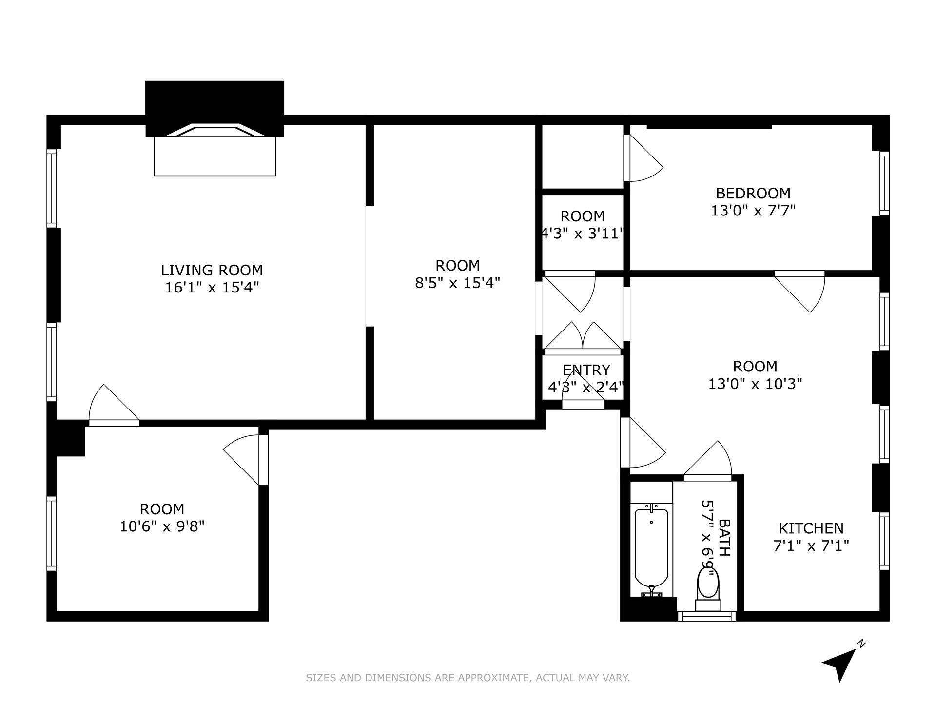 Floorplan for 257 West 19th Street, 3