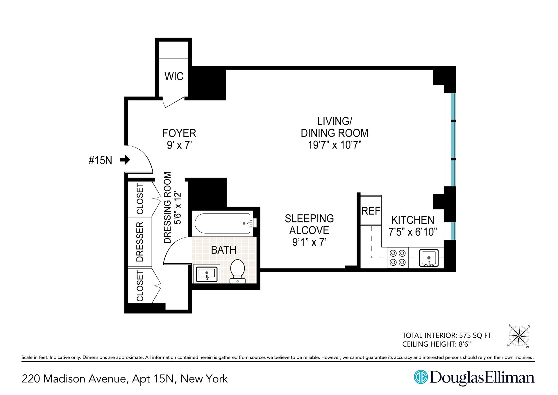 Floorplan for 220 Madison Avenue, 15N