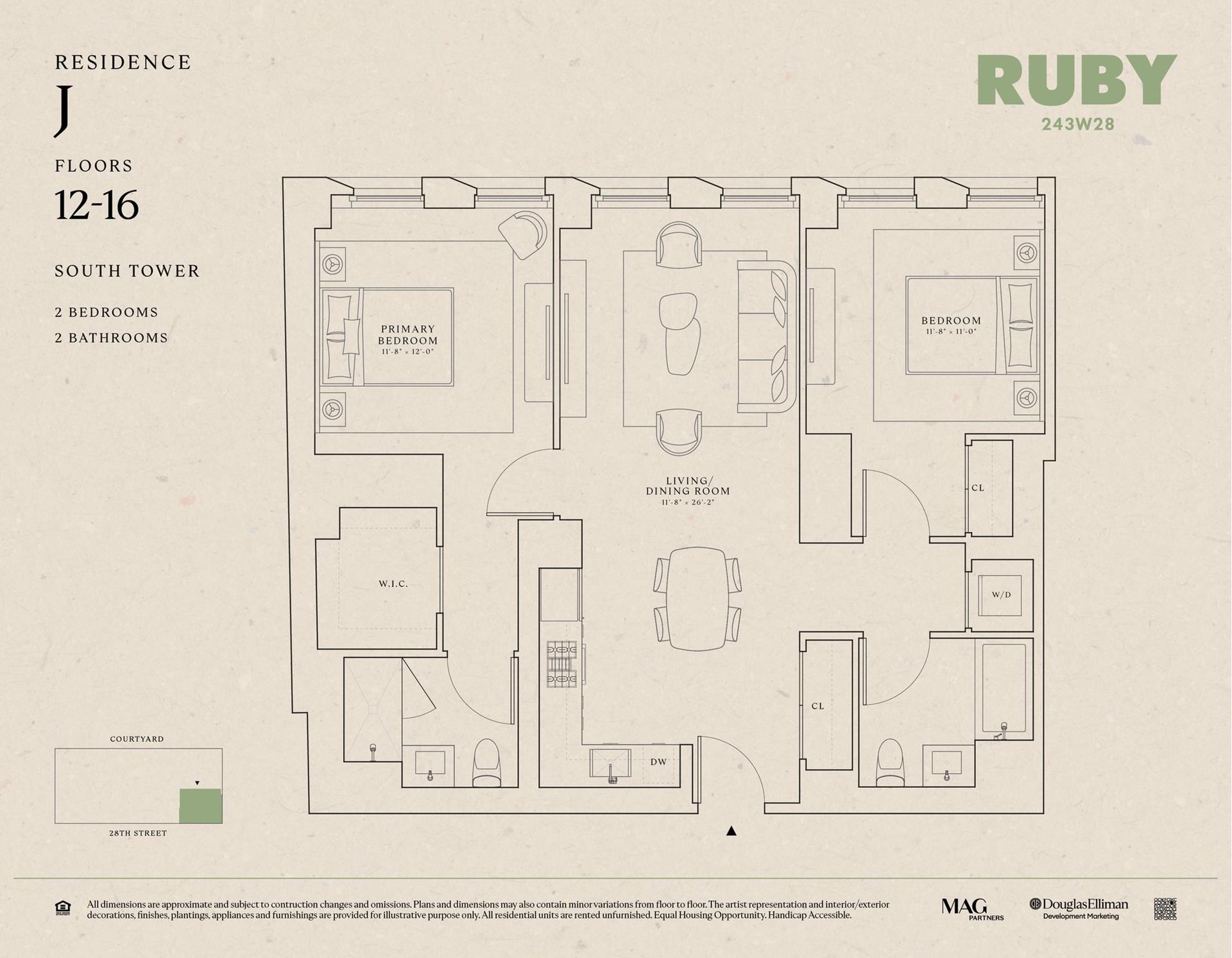 Floorplan for 243 West 28th Street, 12JS