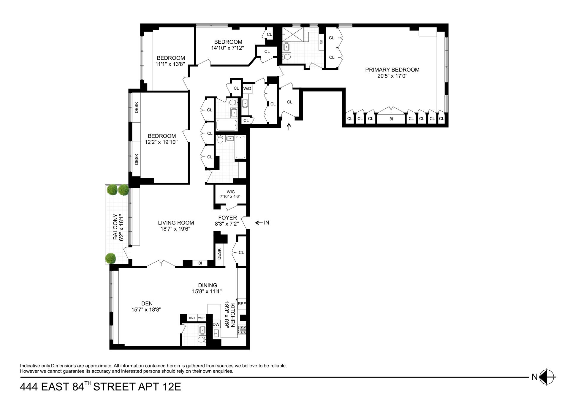 Floorplan for 444 East 84th Street, PHE