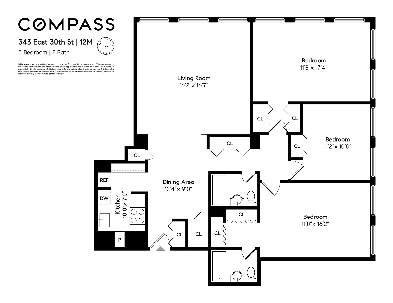 Floorplan for 343 East 30th Street, 12M