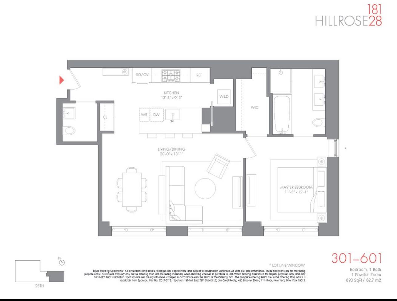 Floorplan for 181 East 28th Street, 301