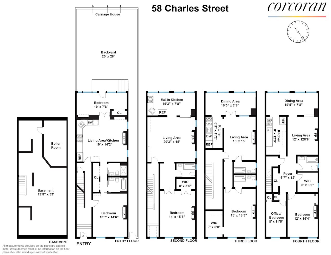 Floorplan for 58 Charles Street, Townhouse