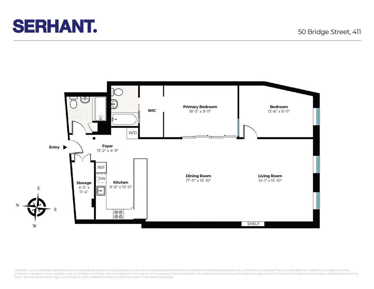 Floorplan for 50 Bridge Street, 411