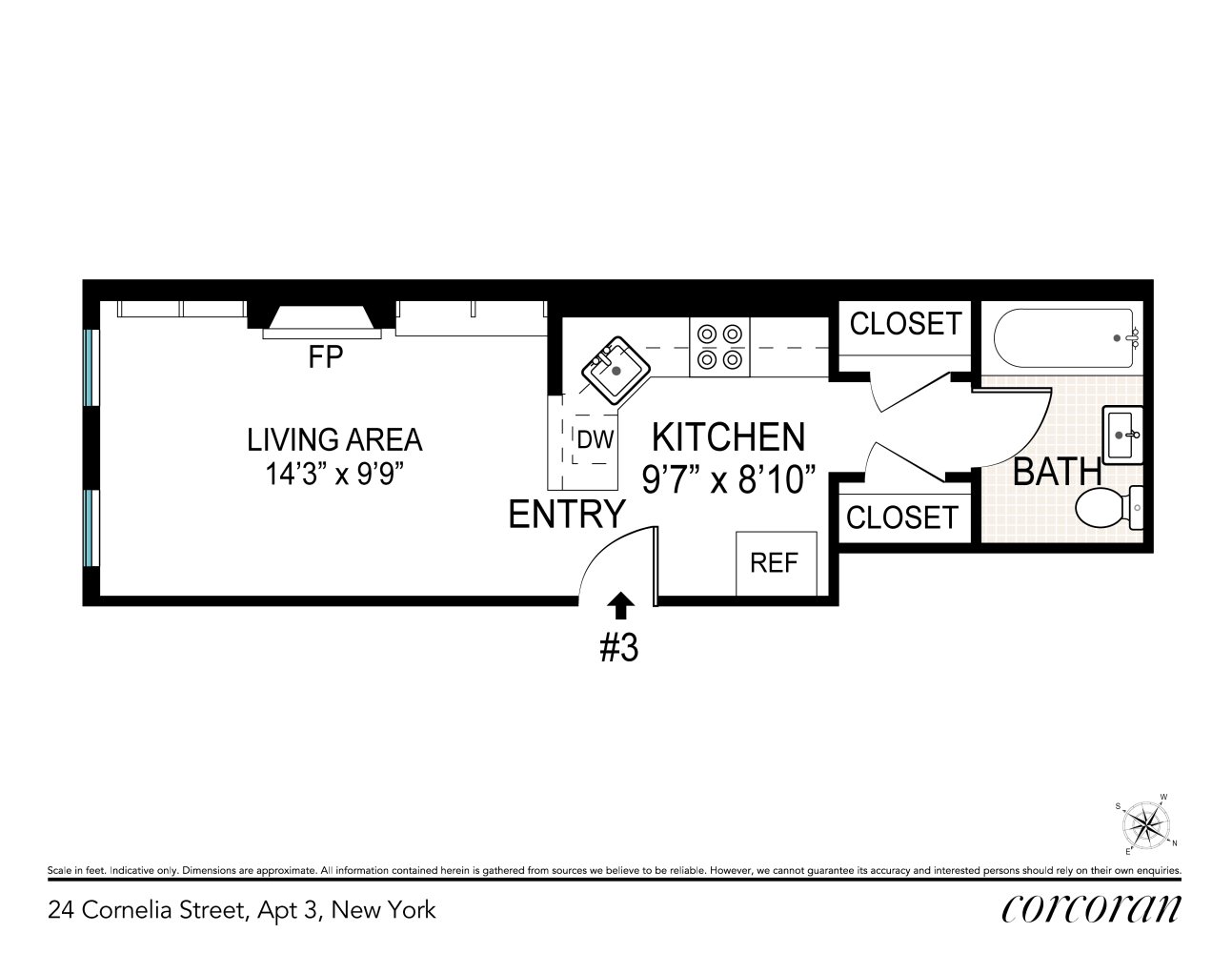 Floorplan for 24 Cornelia Street, 3