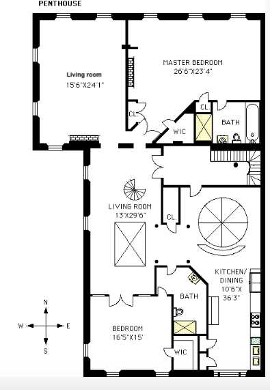 Floorplan for 3 Pierrepont Place, TOP