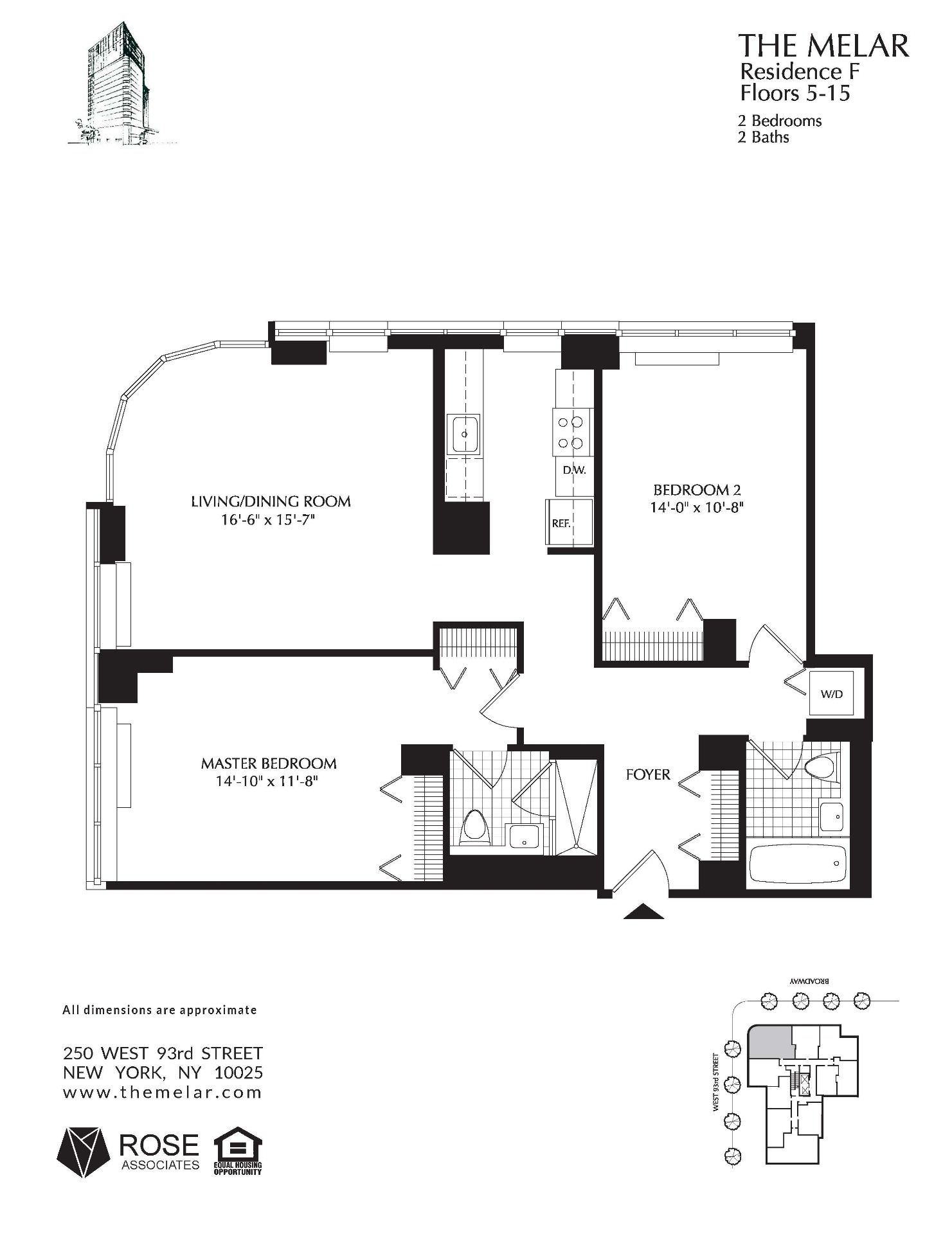 Floorplan for 250 West 93rd Street, 11-F