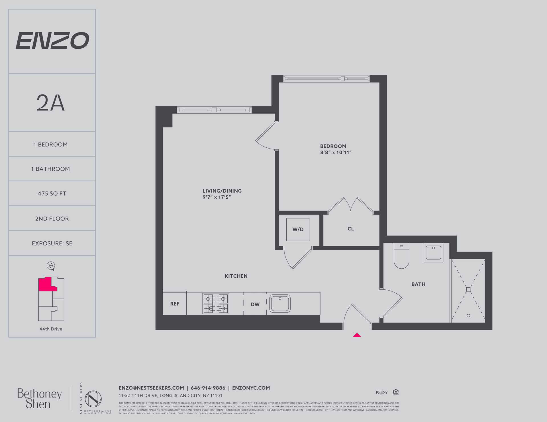 Floorplan for 11-52 44th Drive, 2-A