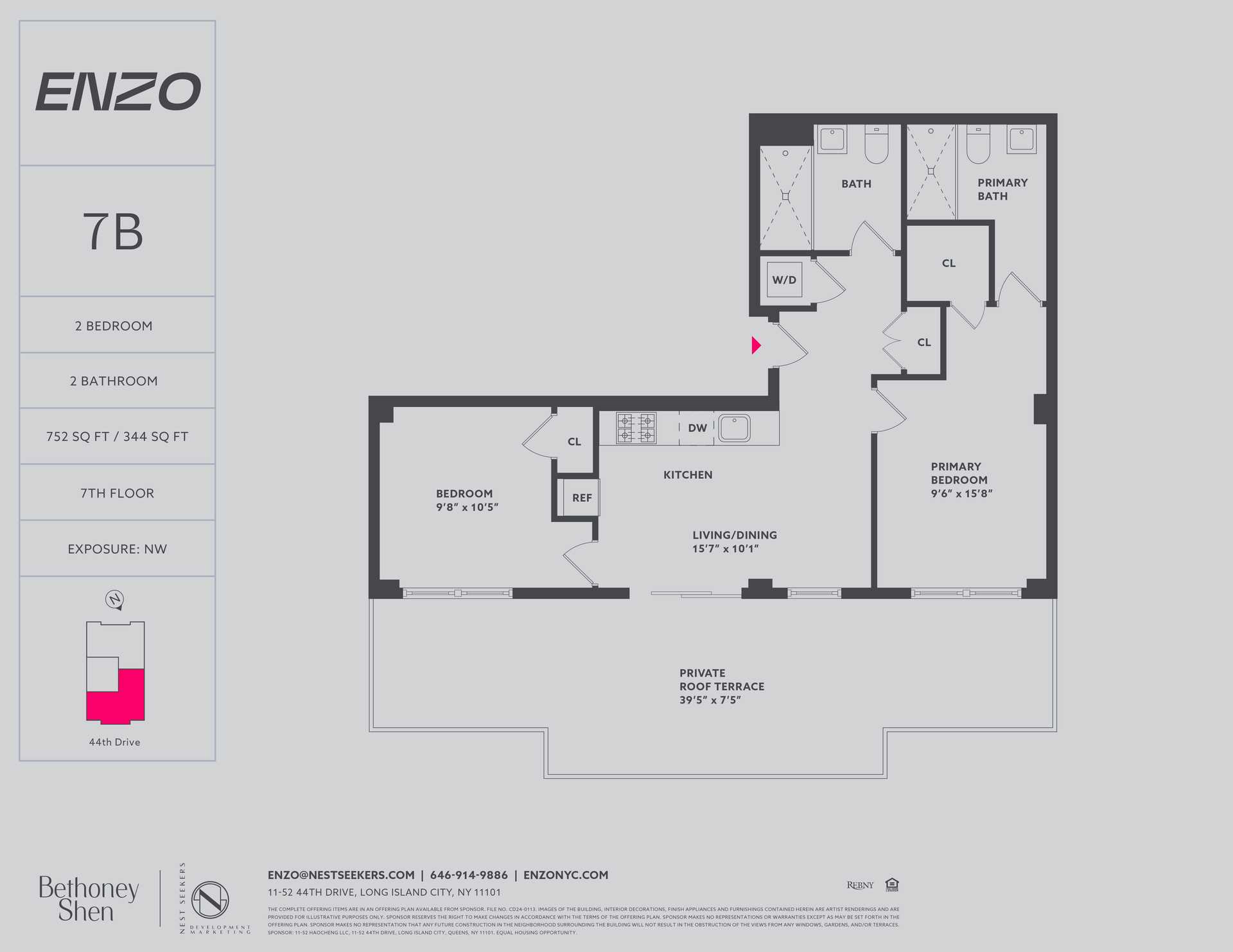 Floorplan for 11-52 44th Drive, 7-B