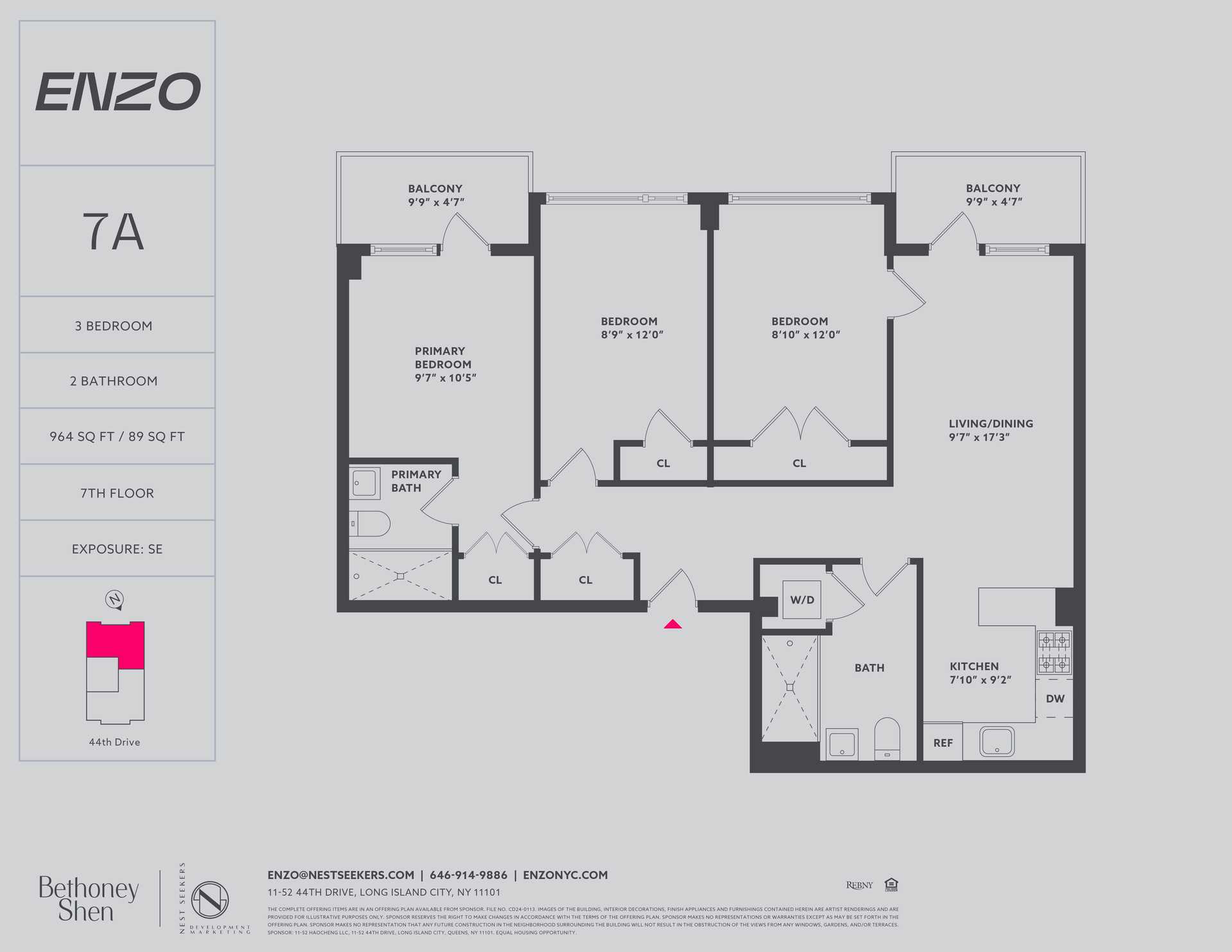 Floorplan for 11-52 44th Drive, 7-A