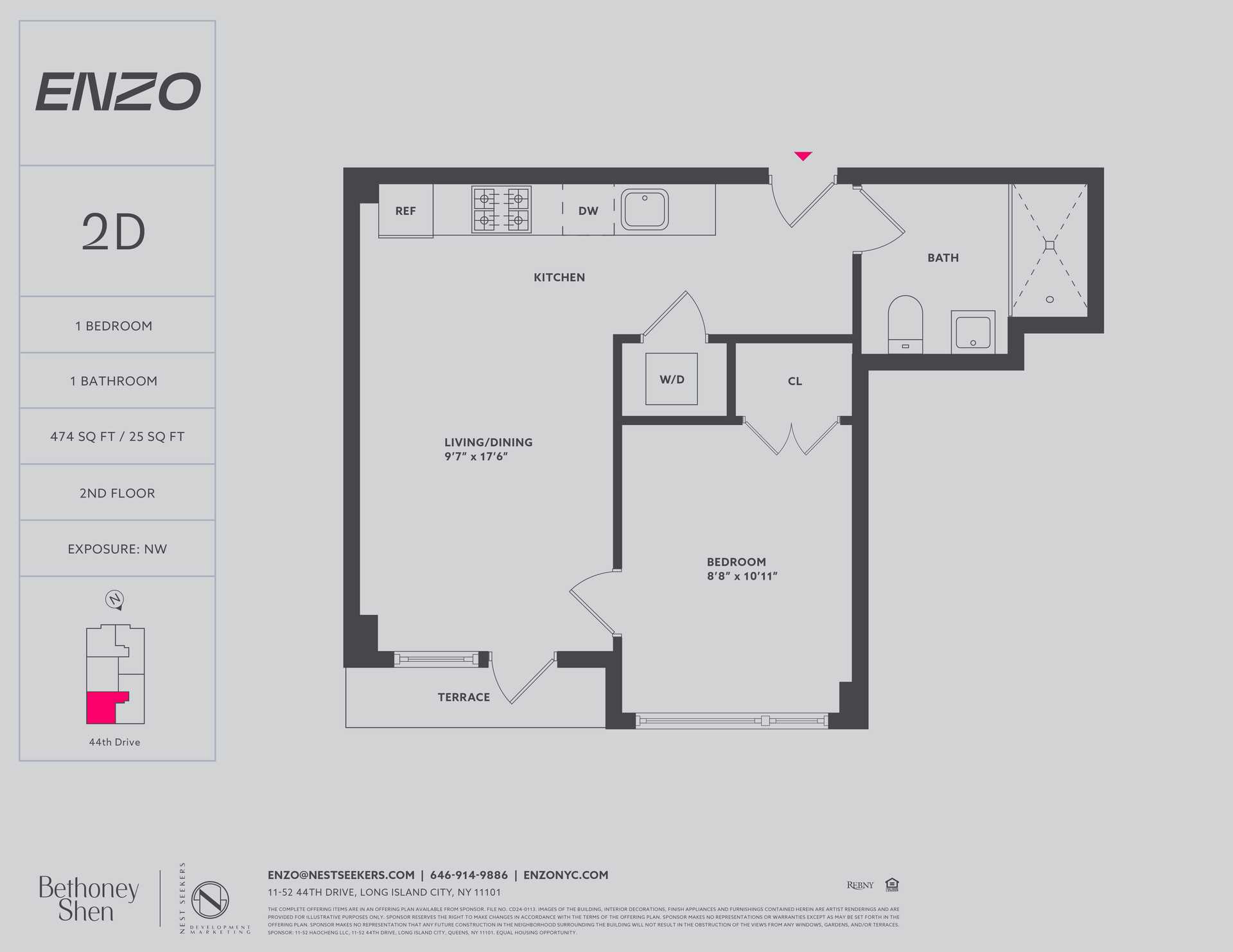 Floorplan for 11-52 44th Drive, 2-D