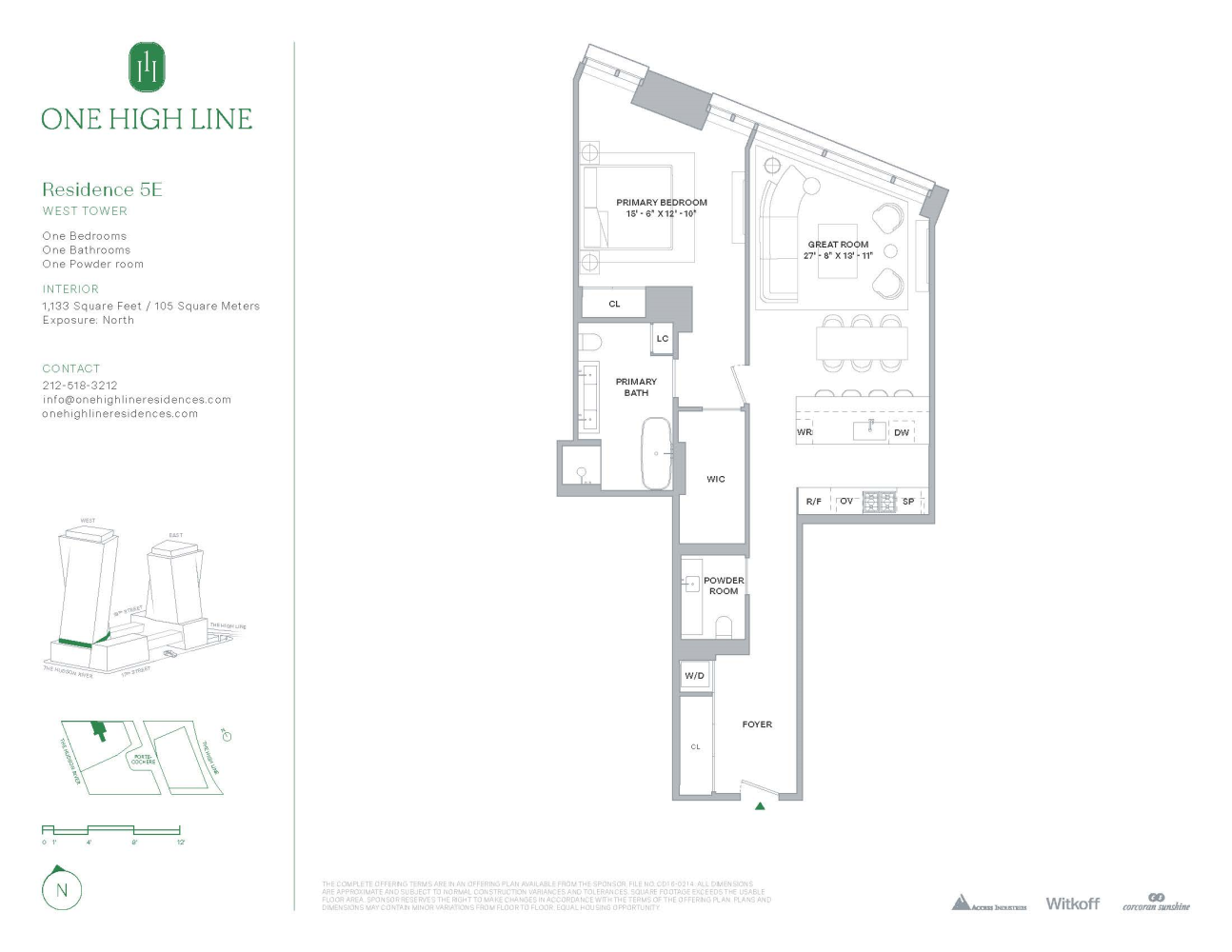 Floorplan for 500 West 18th Street West 5E