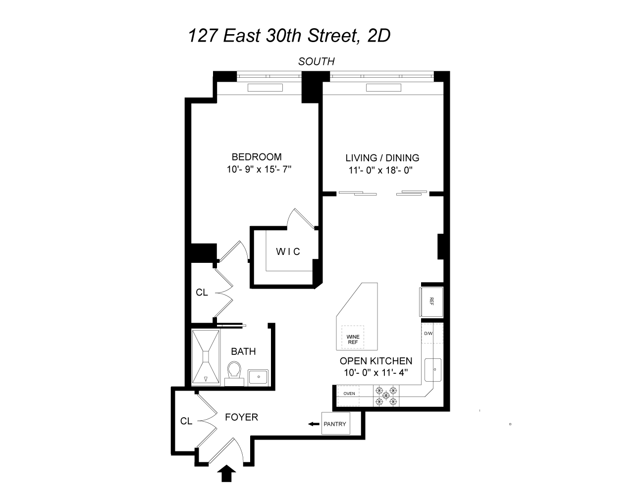 Floorplan for 127 East 30th Street, 2D