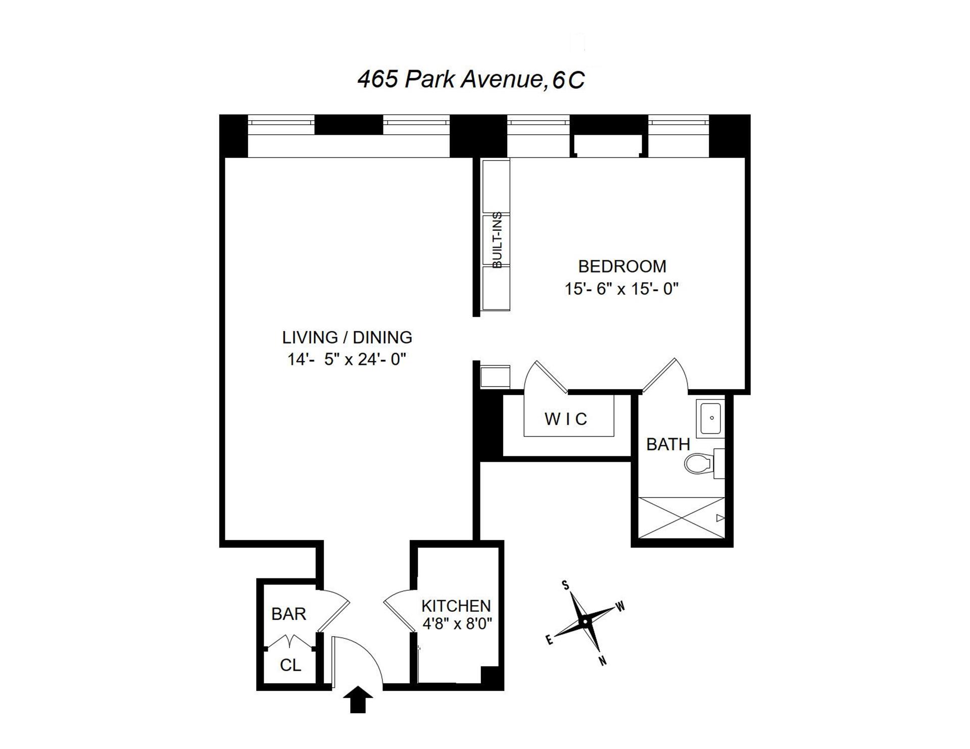 Floorplan for 465 Park Avenue, 6C