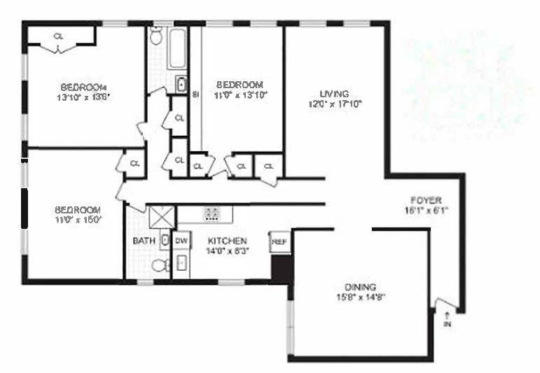 Floorplan for 811 Walton Avenue, D3