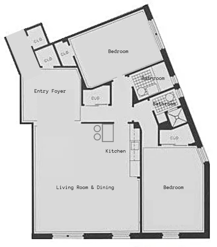 Floorplan for 100 Bank Street, 2D