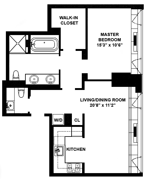 Floorplan for 40 Broad Street, 17A