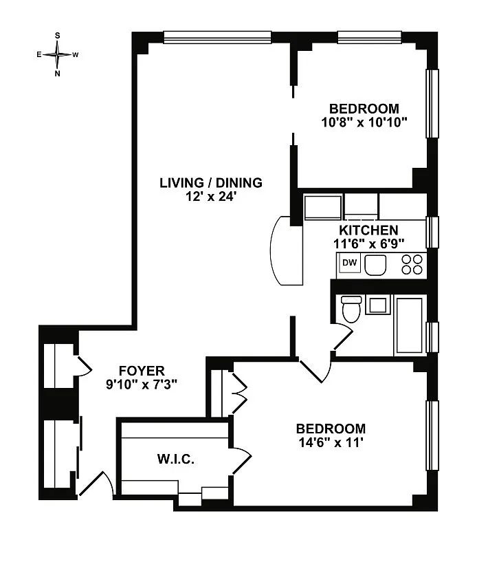 Floorplan for 301 East 63rd Street, 14F