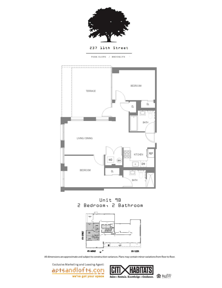 Floorplan for 237 11th Street, 9B