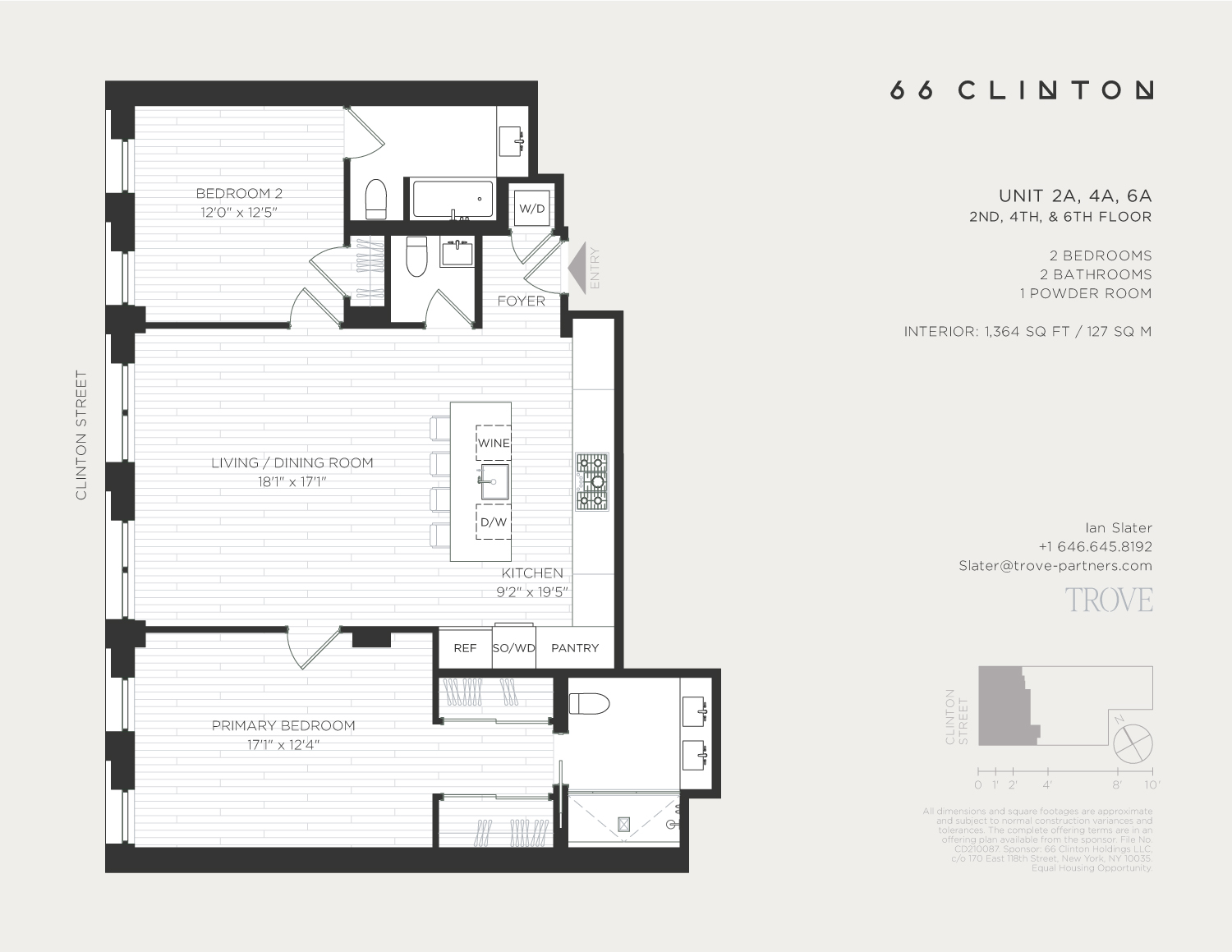 Floorplan for 66 Clinton Street, 4A