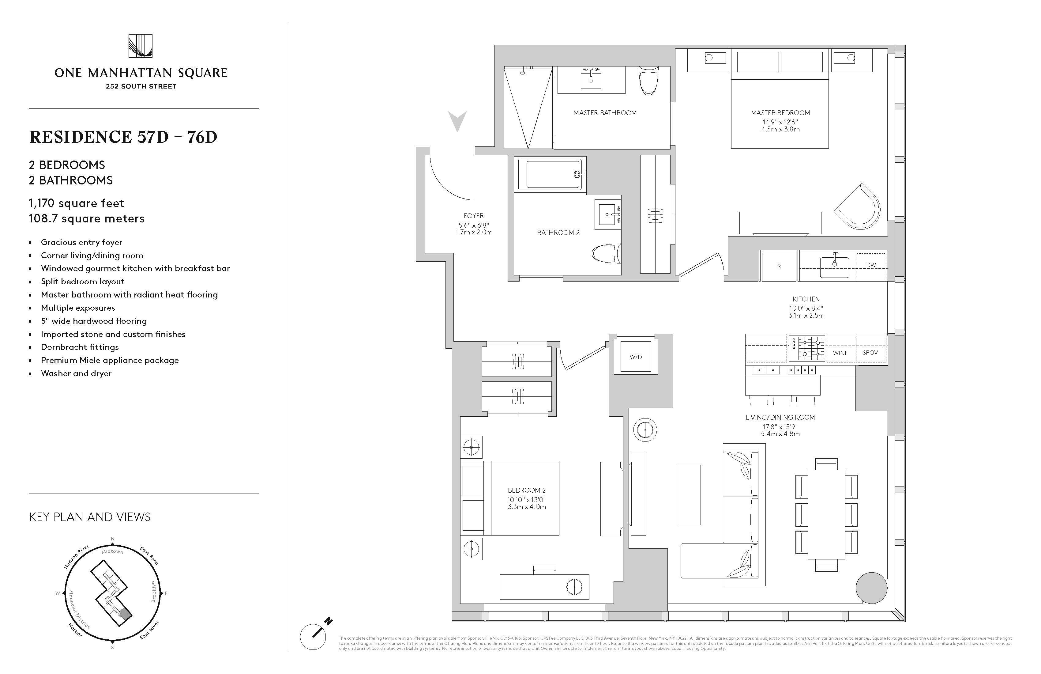 Floorplan for 252 South Street, 67D