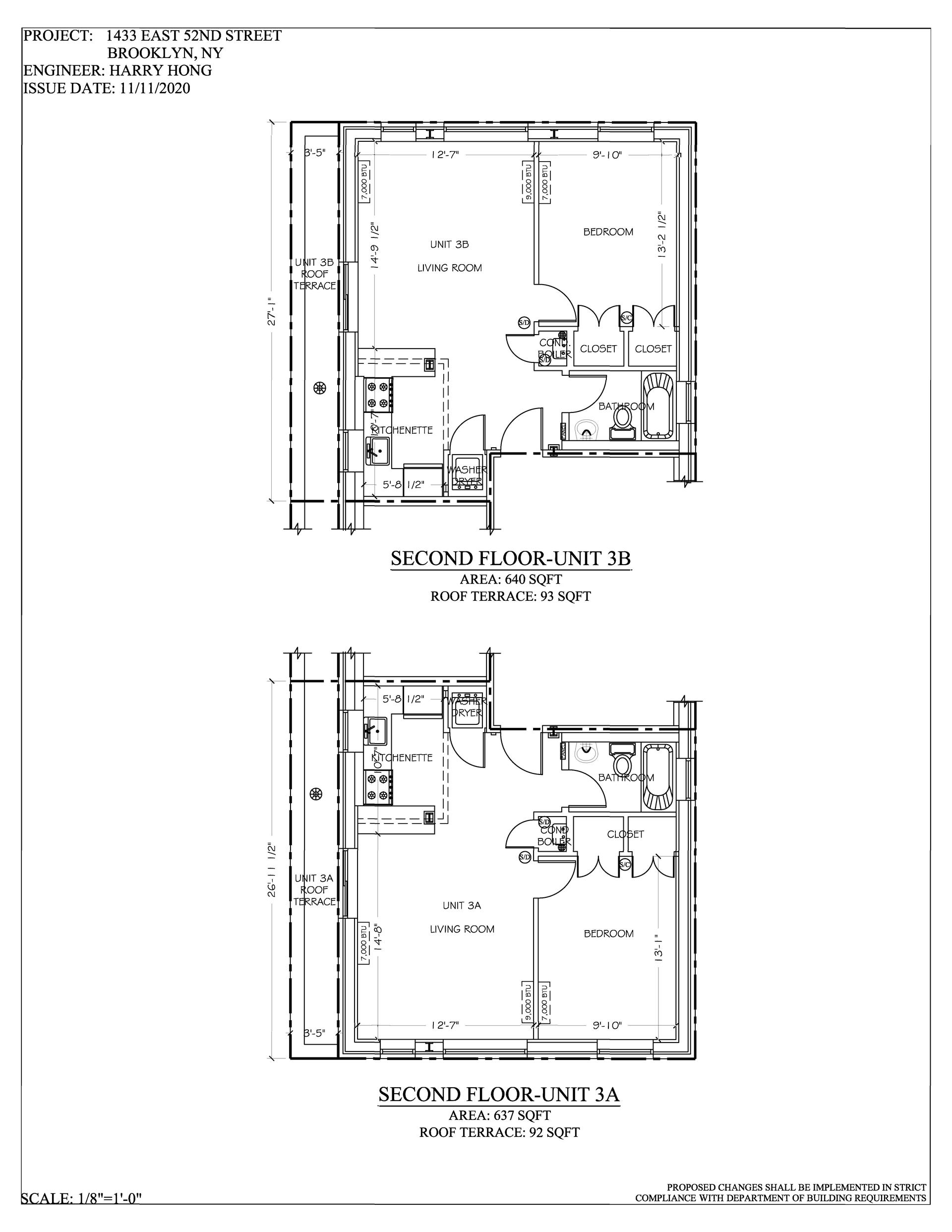 Floorplan for 1433 East 52nd Street, 3A